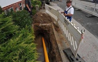 Déplacer le tuyau de gaz vers le site