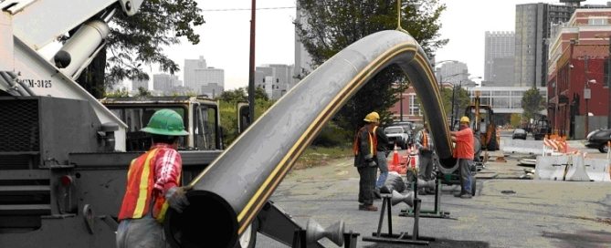 Tuyau en plastique pour gaz