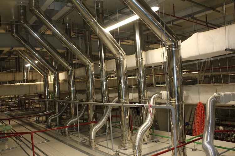 Les cheminées en acier les plus durables sont utilisées même dans des conditions industrielles à des températures élevées Tuyau sandwich